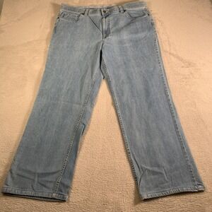 Hiltl Jeans Mens 40x34(40X29) Light Wash Blue Straight Leg Stretch Denim Pants